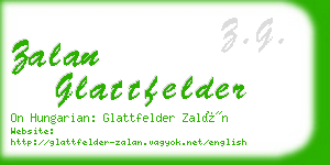 zalan glattfelder business card